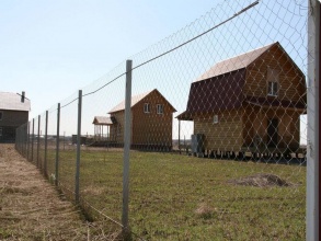 Забор из сетки рабицы в натяг с протяжкой арматуры 150 метров фото в Хорлово